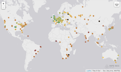 World map showing latency of various test locations to Faelix's anycast DNS service.